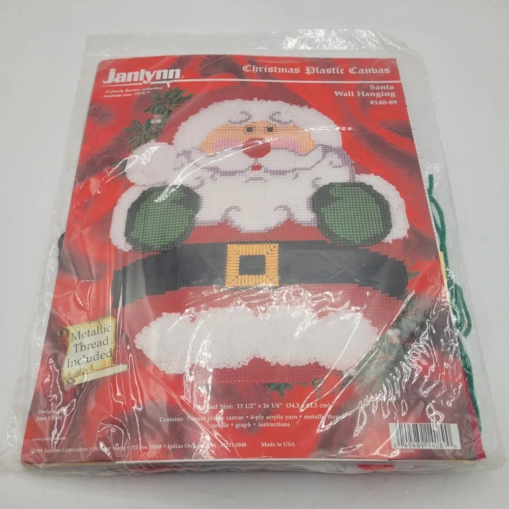 Janlyn Titan Plastic Canvas Kits Santa Sleds Christmas Mixed‎ Lot Of 3